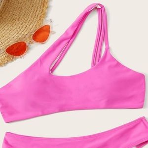 One shoulder bikini top